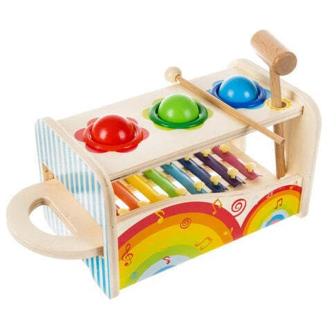 Xylophon mit einem Hammerspiel und Kugeln Kinder ab 3 Jahren