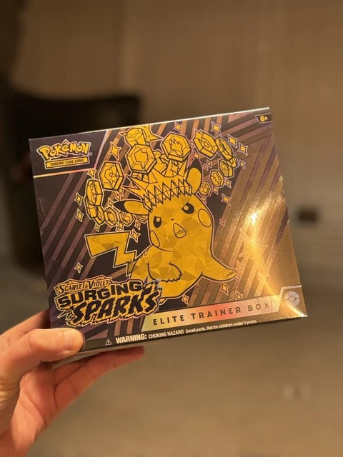 surging sparks booster box and etb Pokemon Card Elite Trainer Boxes Pokemon TCG: Scarlet & Violet – – English, Factory Sealed (2024) Pokemon Scarlet Booster Box it lights up the shoreline Pokemon TCG Surging Sparks Booster