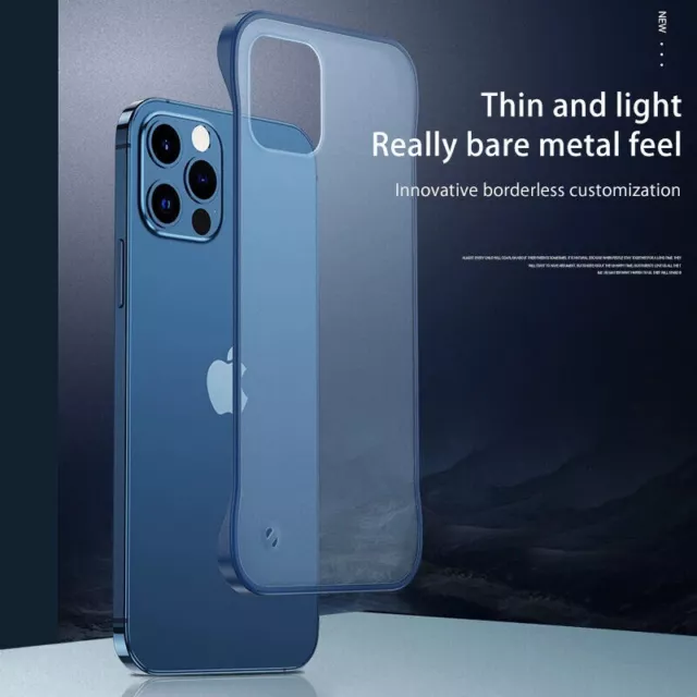 Ultra Thin Frameless Clear Matte Case Cover For iPhone 14 Plus 13 12 11 Pro Max