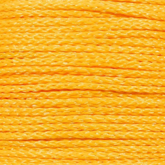 Hollow Braid Polypropylene Rope 1/4 Inch, 500 Feet, Yellow - Barrier Rope - Golf