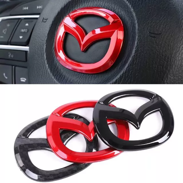 Car Steering Wheel Emblem Logo Badge Decal Sticker for Mazda 3 6 CX-3 CX-5 CX-9