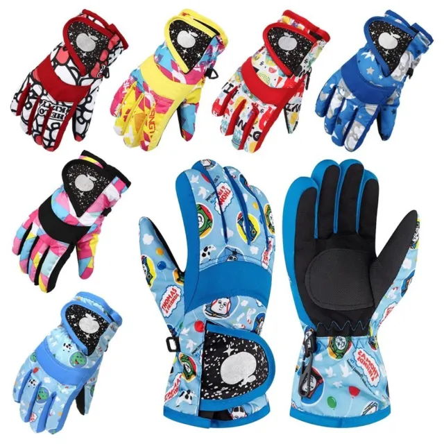 Windproof Mitten Waterproof Winter Warm Cute Kid Gloves  Ski