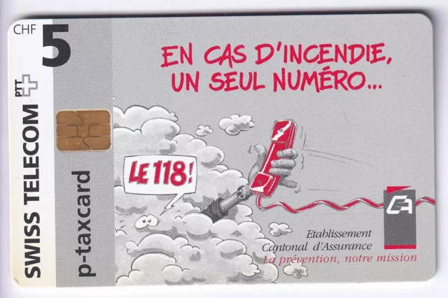 Europe  Telecarte / Phonecard .. Suisse 5Fr Privee Pompier Fire 08/99 Chip/Puce