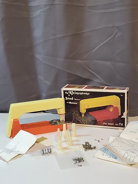 Ronco Rhinestone and Stud Setter as Seen on TV With Box, Instructions and Patterns