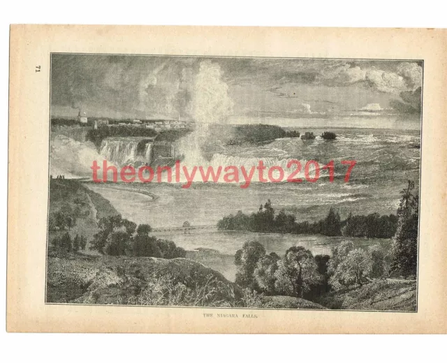 Niagara Falls, War of 1812, Book Illustration, c1905