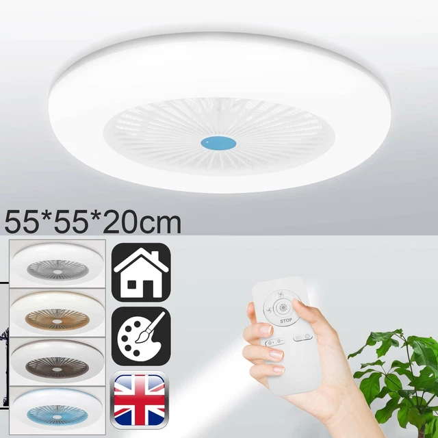 CEILING FAN WITH Lighting LED Light Adjustable Wind Speed Remote