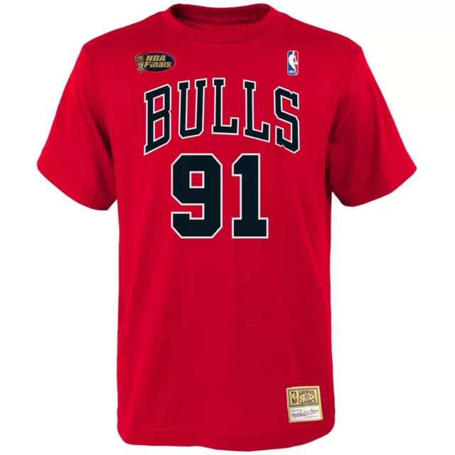 Mitchell & Ness Shirt - Chicago Bulls Dennis Rodman rot