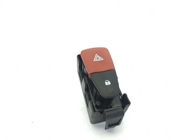 Bouton Poussoir Warning Pour Renault Kangoo I (1996-2010) - Noir Et Rouge, 8 Broches, Garantie 2 Ans