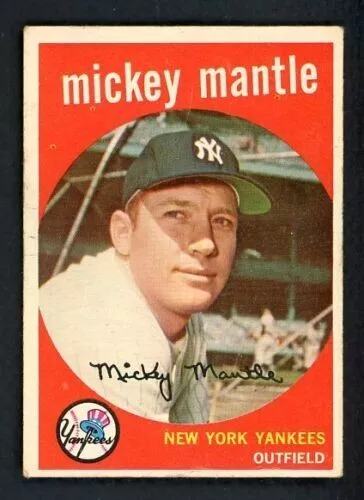 1959 Topps Set Break MICKEY MANTLE Baseball Card#10 id#9 New York Yankees . 1959 Topps Set Break MICKEY MANTLE Baseball Card#10 id#9 New York Yankees .