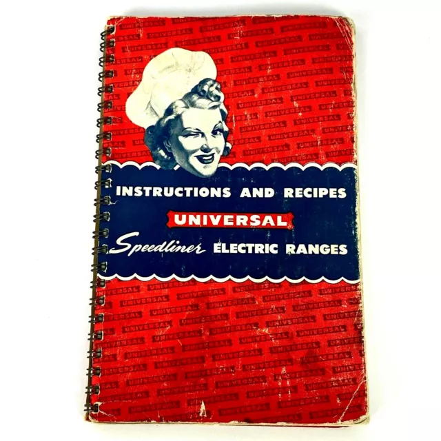 Universal Speedliner Electric Ranges Cookbook Instructions Recipes Book Vintage