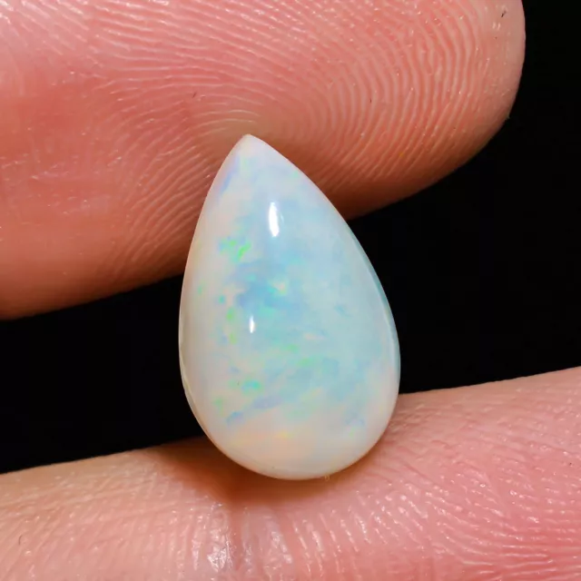 02.75Cts. Natural Ring Size Ethiopian Opal Pear Cabochon Loose Gemstone