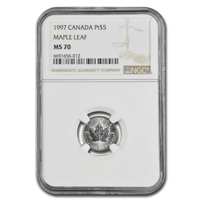 1997 Canada 1/10 oz Platinum Maple Leaf MS-70 NGC