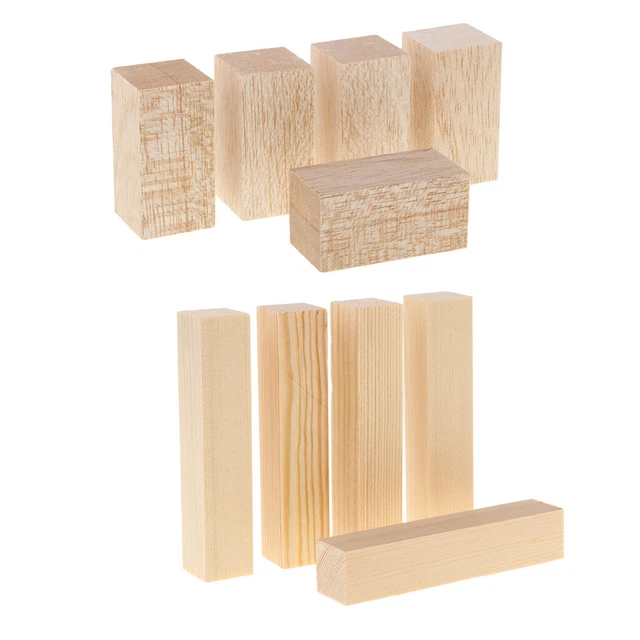 5Pcs Balsa Wood Blocks Rods Sticks 30x30x60mmmm Modelling DIY Wooden Craft  