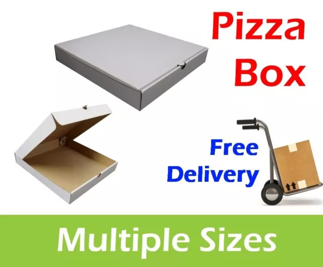 100 Plain Pizza Boxes, Postal Boxes, Packing Box, Pizza Box, Multiple Sizes