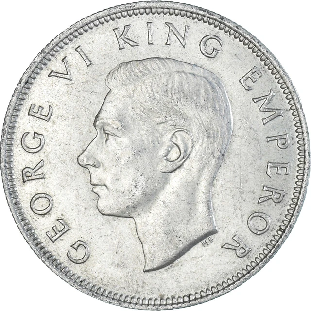 [#341504] Coin, New Zealand, George VI, Centennial, 1/2 Crown, 1940, British Roy