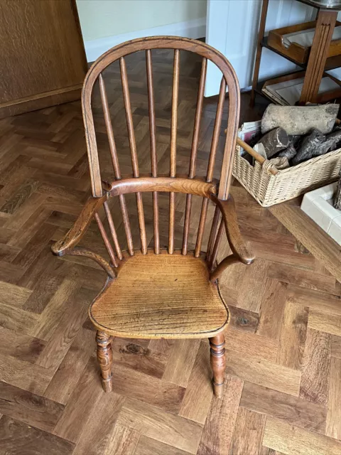 19th Century Oak & Elm Child’s Windsor Stick Back Chair