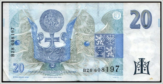 Czech Republic 20 Korun 1994 Pick 10