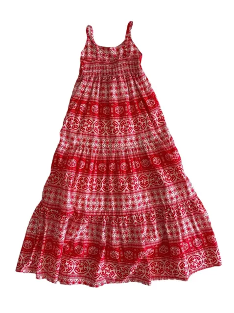 Young Hearts by Collette Dinnigan Kids Girls Dress Size 7 Red White Long Party