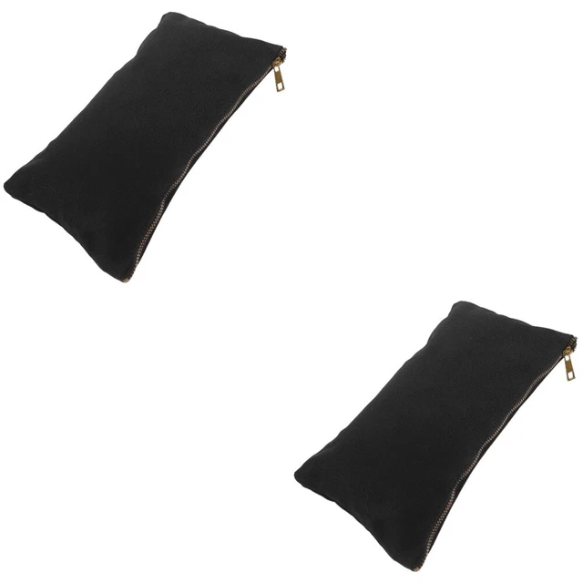 2 Pieces Small Tool Pouch Canvas Tool Bag Backpack Organizer Pouch Zipper