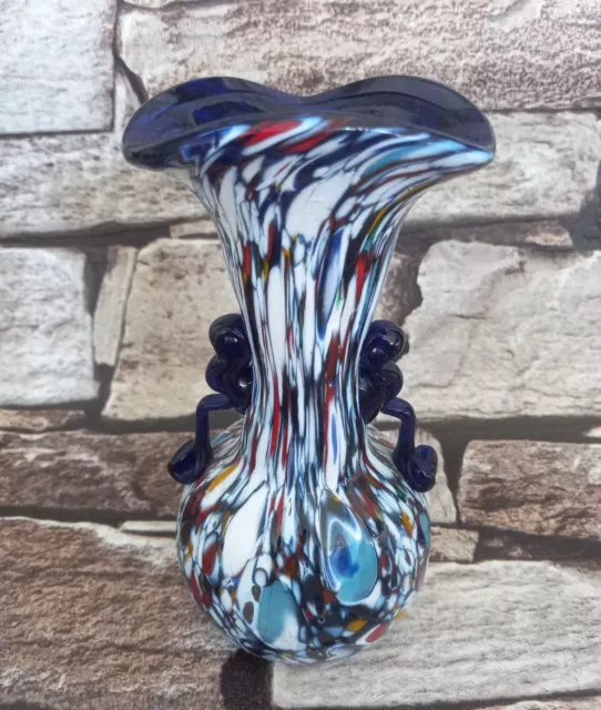Murano Glass Vase Fratelli Toso Confetti Art Italian Decorative Glass
