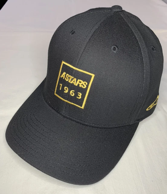 Alpinestars Astars 1968 Patch Logo Hat Stretch Fit Baseball Cap Sz L/XL