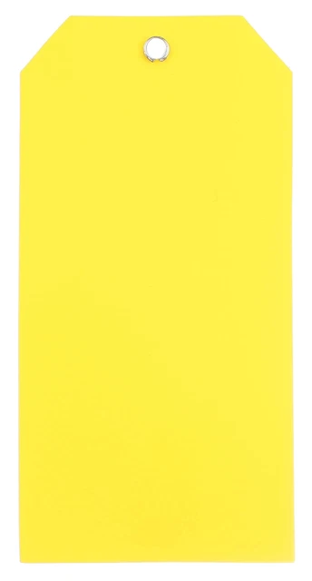 Yellow Plastic Tags - 4.75 x 2.375- 100 Pack