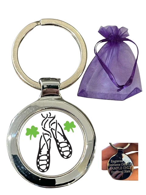 Irish Dancing (A) Personalised Beta Keyring in Gift Bag