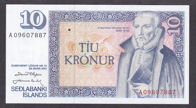 [UNC] 1961 Iceland 10 [A09607887]