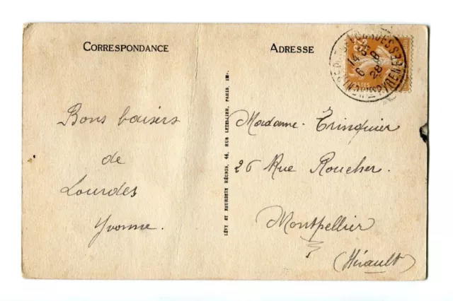 CPA-Carte postale-France - Lourdes - La Grotte - 1928 (CP86) 2