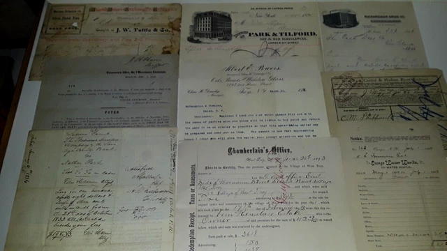 Antique Letterhead Billhead Receipts  1800's  LOT 0609