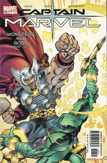 Captain Marvel #7 VF-NM Thor Variant Cover Art Walt Simonson Marvel Comics 2002