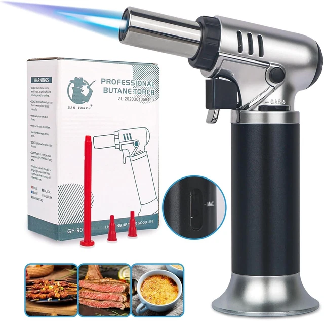 Carehabi Cannello Da Cucina A Gas Butano - Fiamma Regolabile Fino A 1300°C, Con Blocco Di Sicurezza - Foto 6