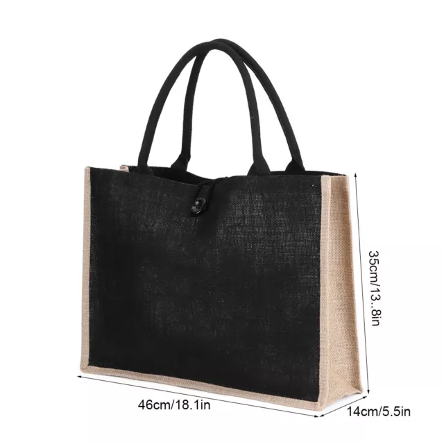 Fashion Women Jute Handbag High&8209;Capacity Storage Tote Bags For