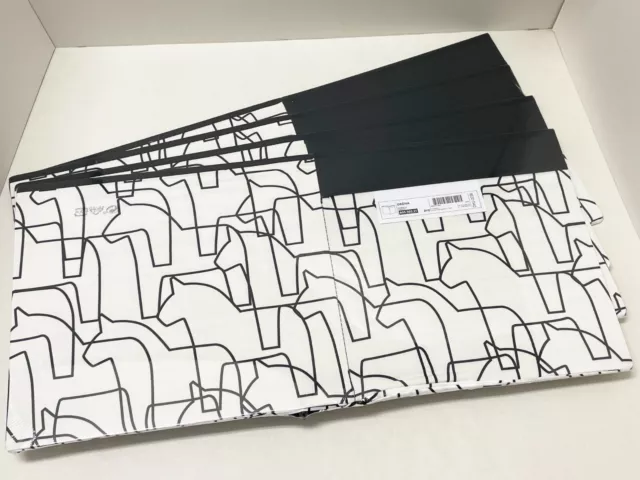 Ikea DRONA Storage box fit kallax expedit, white/black horse (4 Pack) - NEW