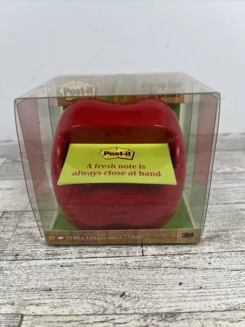 3M Post it Pop up Notes Dispenser Weighted Red Apple for 3 x 3 Inch Note Pads