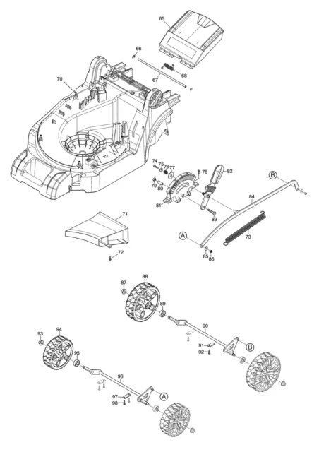 Makita Ersatzteile für DLM382 Akku Rasenmäher 3