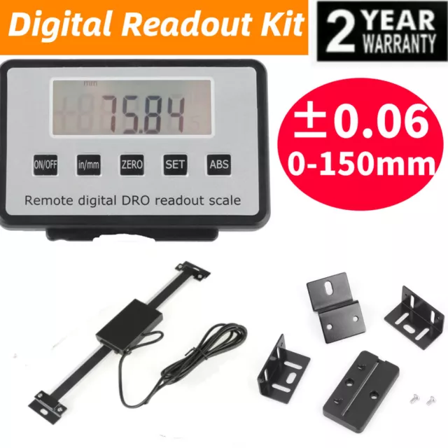 150mm 6'' Digital Readout linear scale DRO Magnetic Remote External Display SH