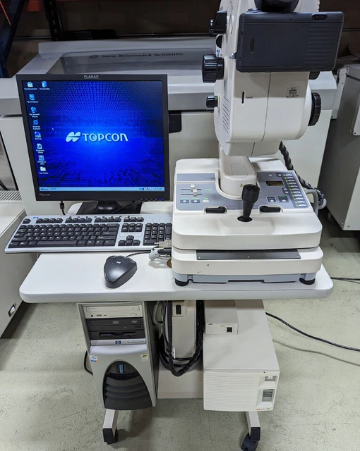 Topcon TRC-50EX Fundus Retinal Camera + Pwr Table, PC, ImageNet Software, Extras