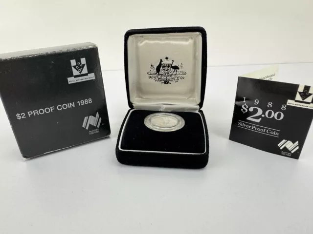 1988 Royal Australian Mint Proof Silver $2 Coin