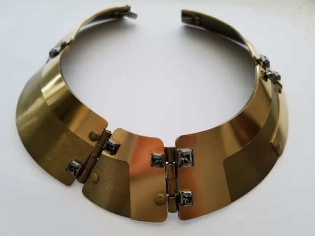 **Lanvin** Gold Crystal Choker/Necklace (Brooch, Belt, Dress, Top)