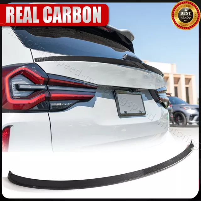 For BMW X3 G01 F97 X3M IX3 2019-2022 REAL Carbon Rear Middle Spoiler Window Wing