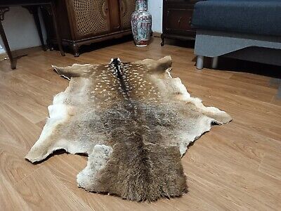 Fallow deer skin hide pelt area rug carpet hunting luxury home decor arts