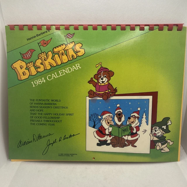 RARE VINTAGE Bill Hanna Estate HannaBarbera Gift Studio Calendar 1984 Biskitts £9.49 PicClick UK