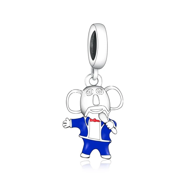 100% 925 Sterling Silver Charm & bead, Buster Moon Charm Bead, Cartoon dangle
