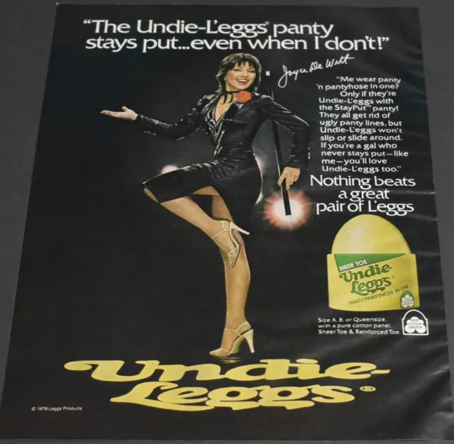 1980 Print Ad Sexy Heels Fashion Lady Long Legs Joyce DeWitt L'eggs Dancing art