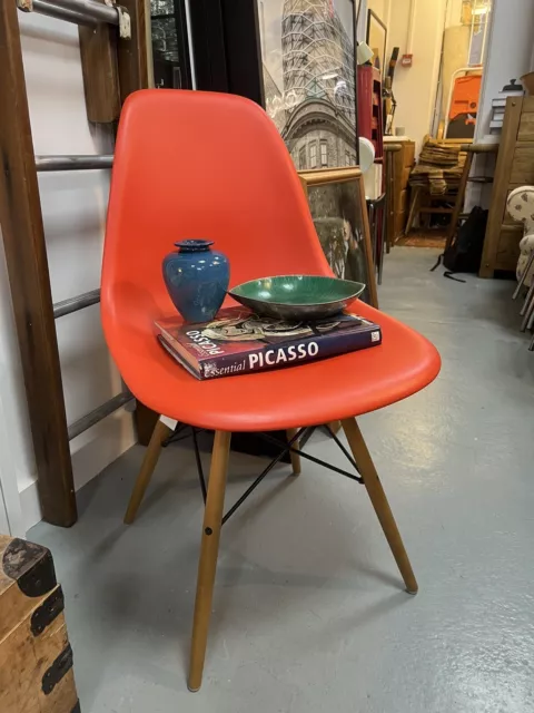 Vitra Eames DSW Chair, Orange Chair Kitchen Dining Office