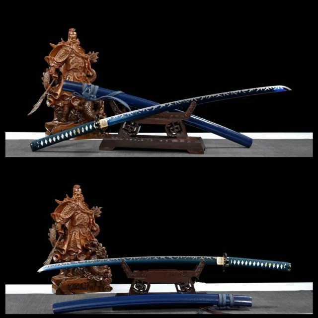 Espada Samurai Japonesa Espada Samurai Espada Espada Samurai Hecha a Mano 9260 Estante Completo