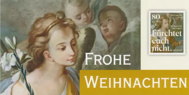 FROHE WEIHNACHTEN SONDERKARTE der Deutsche Post mit Weihnachtsmarke 