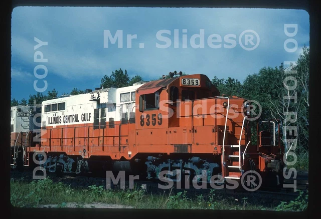 Original Slide ICG Illinois Central Gulf GP10 8359 East Hazel Crest IL 1987