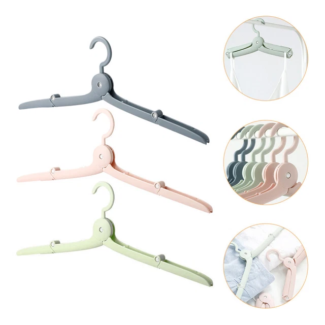 20 Cintres De Voyage Pliables En Plastique - 4 Couleurs, Anti-dérapants, Ultra-fins (0.3cm), Pour Valise Ou Maison